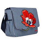 Navy Blue Gingham Baby Changing Bag, 1, hi-res
